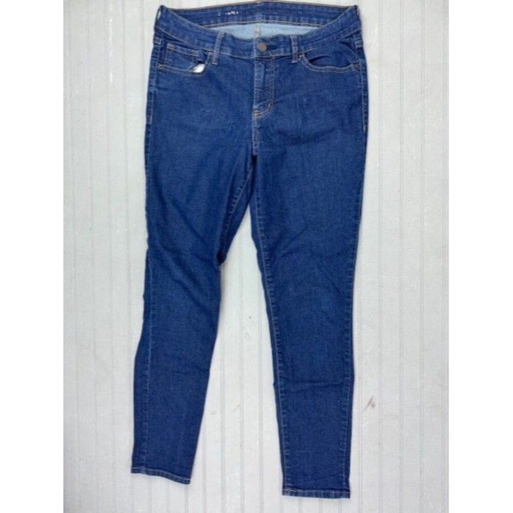 Old Navy Size 8 Short Womens Jeans Skinny Stretch Mid Rise Dark Wash